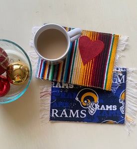 Mug Rug Sarape Reversible Tapetito- Rams