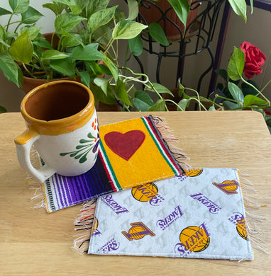 Mug Rug, Sarape Reversible Tapetito - Lakers